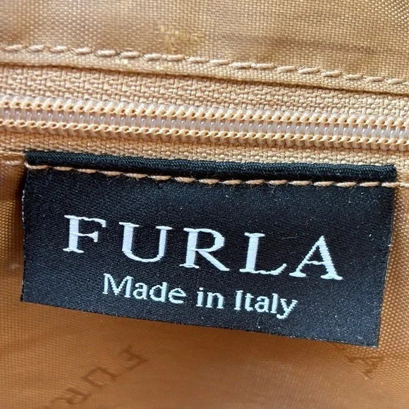 Furla Cream and Pink Floral Shoulder Bag A BEAUTY! - Picture 9 of 9